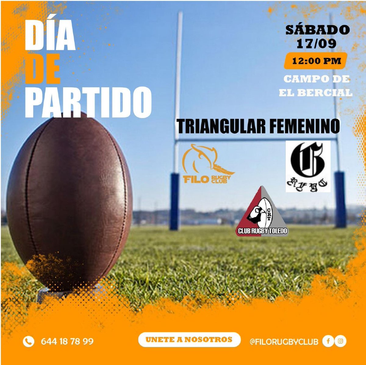 filo_rugby_2019's tweet photo. #FiloFEM #FiloXIII // SÚPER SÁBADO INTERNACIONAL EN #ElBercial

Doble cita para abrir temporada 2022-23:

12:00 | Triangular del #FiloFEM VS Geológicas RFUC y 
@crtoledo1. 

17:00 | Rugby XVIII España VS Países Bajos, organizado por Filo RC junto con @aytogetafe. 

#AúpaFilo https://t.co/fJS8Lwwuyh