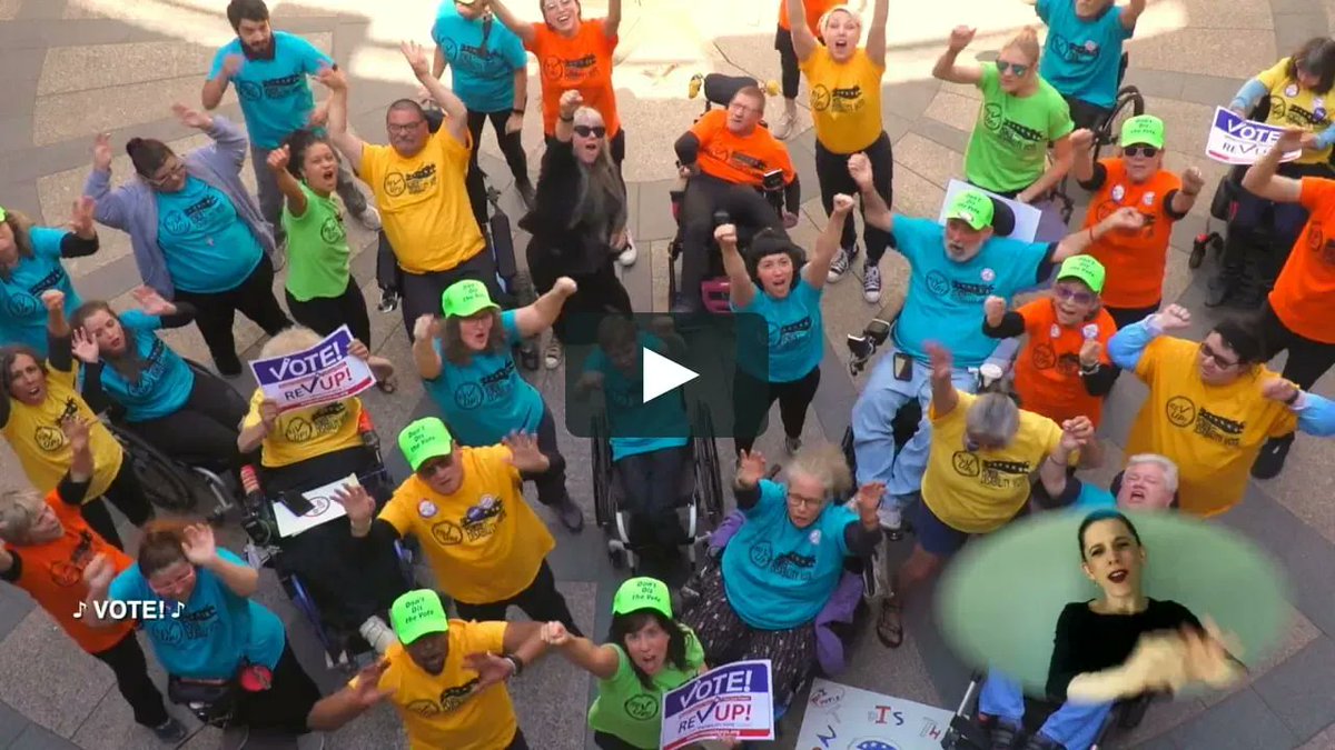 LWVTexas's tweet photo. The new "Don't Dis the Vote" flash mob video from @REVUP_Texas is an empowerment exercise to increase political participation and voter turnout through Registration, Education &amp; Voting. #DVRW #DisabilityVotingRightsWeek https://t.co/Xe1QcvIm3y https://t.co/2nnb8s8V3w