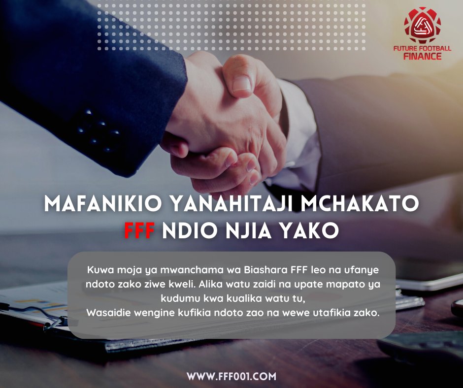 ffftza's tweet photo. Mafanikio yanahitaji mchakato
FFF ndio njia yako

Kuwa moja ya mwanchama wa Biashara  FFF leo na ufanye ndoto zako ziwe kweli. Alika watu zaidi na upate mapato ya kudumu kwa kualika watu tu,
Wasaidie wengine kufikia ndoto zao na wewe utafikia zako.

 https://t.co/Cz1ZZjrBnp https://t.co/QGyaSI03wJ