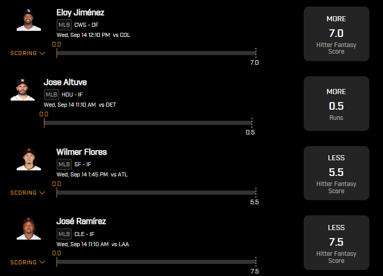 TextDFS's tweet photo. 1u flex plays for the early slate. I really think most of the pitcher lines are super tight on the early slate so i played super light here just putting 1u even on a 4 man flex. BoL if you tail! #GamblingTwitter #TextDFS #PrizePicks #MLB #Trending https://t.co/tzDp6YbGrJ