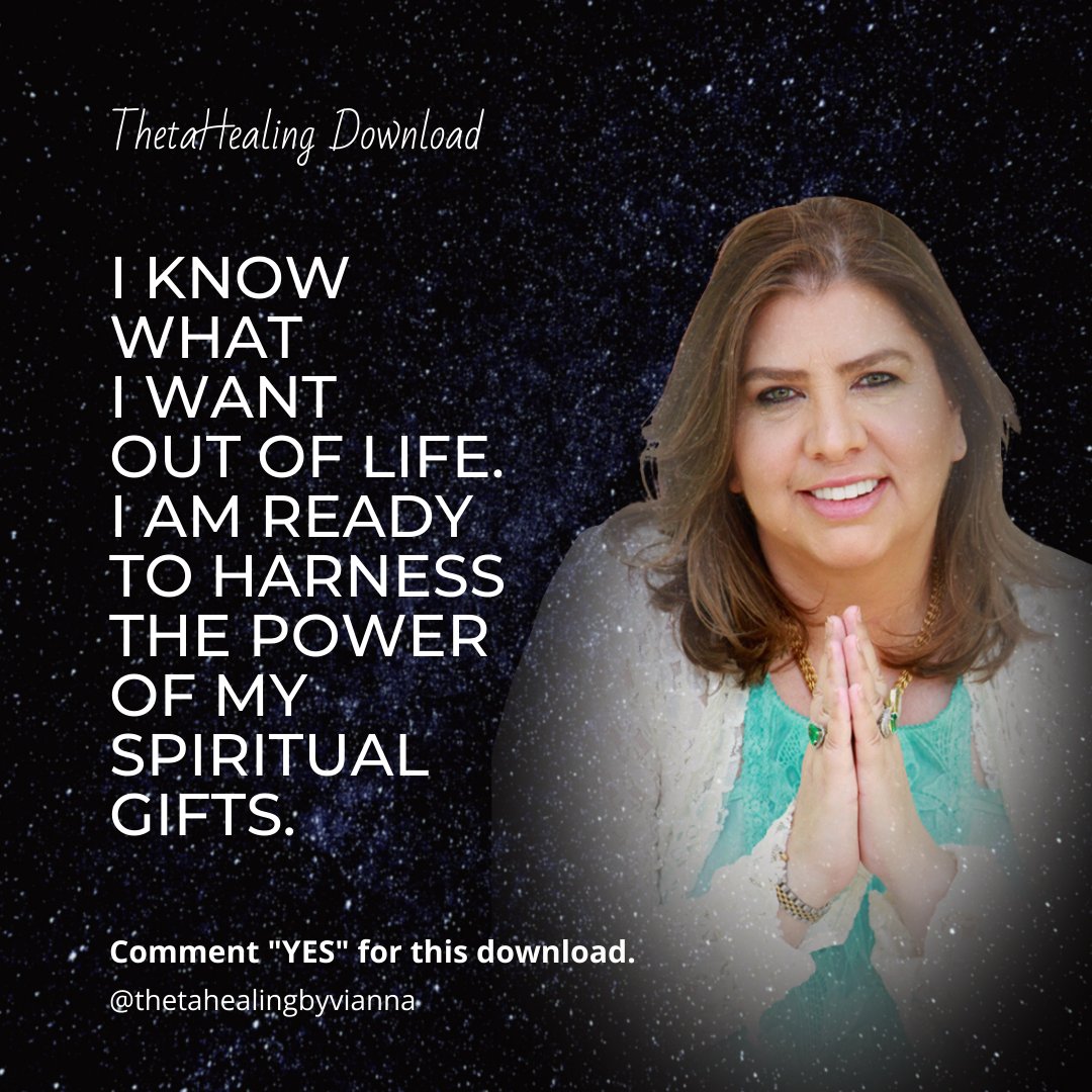 thethetahealing's tweet photo. I know what I want out of life. I am ready to harness the power of my spiritual gifts. Comment "YES" for this download. 👉 Secure your seat for the upcoming LIVE  ThetaHealing® webinar, Retrain Your Mind: The Power of Intuition &amp; Visualization. Link in bio  ✨ #intuitivemind https://t.co/xQgPJ6eZXH