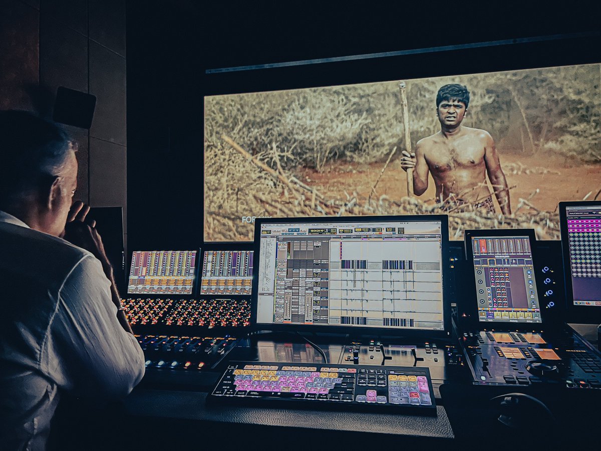 It's always a rollercoaster ride with @menongautham sir yet he makes it one to remember. The experience is 10x amazing when you get to work with @arrahman sir’s magic ✨ #VendhuThanindhadhuKaadu #SoundDesign #SoundMix #DolbyAtmosMix #Studiolife @VelsFilmIntl