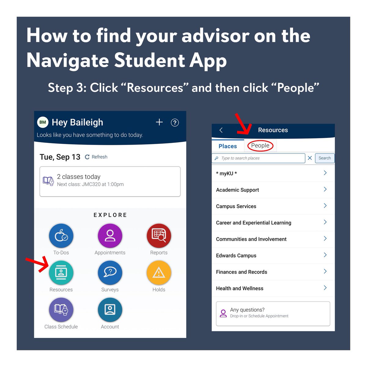 KUJAdvising's tweet photo. Eddie Muñoz, Jay Haverty and Dan McCarthy are the advisors for the J-School. Some students may have been recently reassigned to a new advisor. 

To check if your advisor has changed, follow this step-by-step tutorial! https://t.co/nzCD4iFqcn