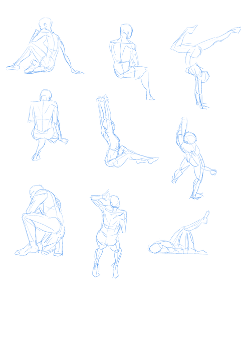 雰囲気でドローイングをしている 