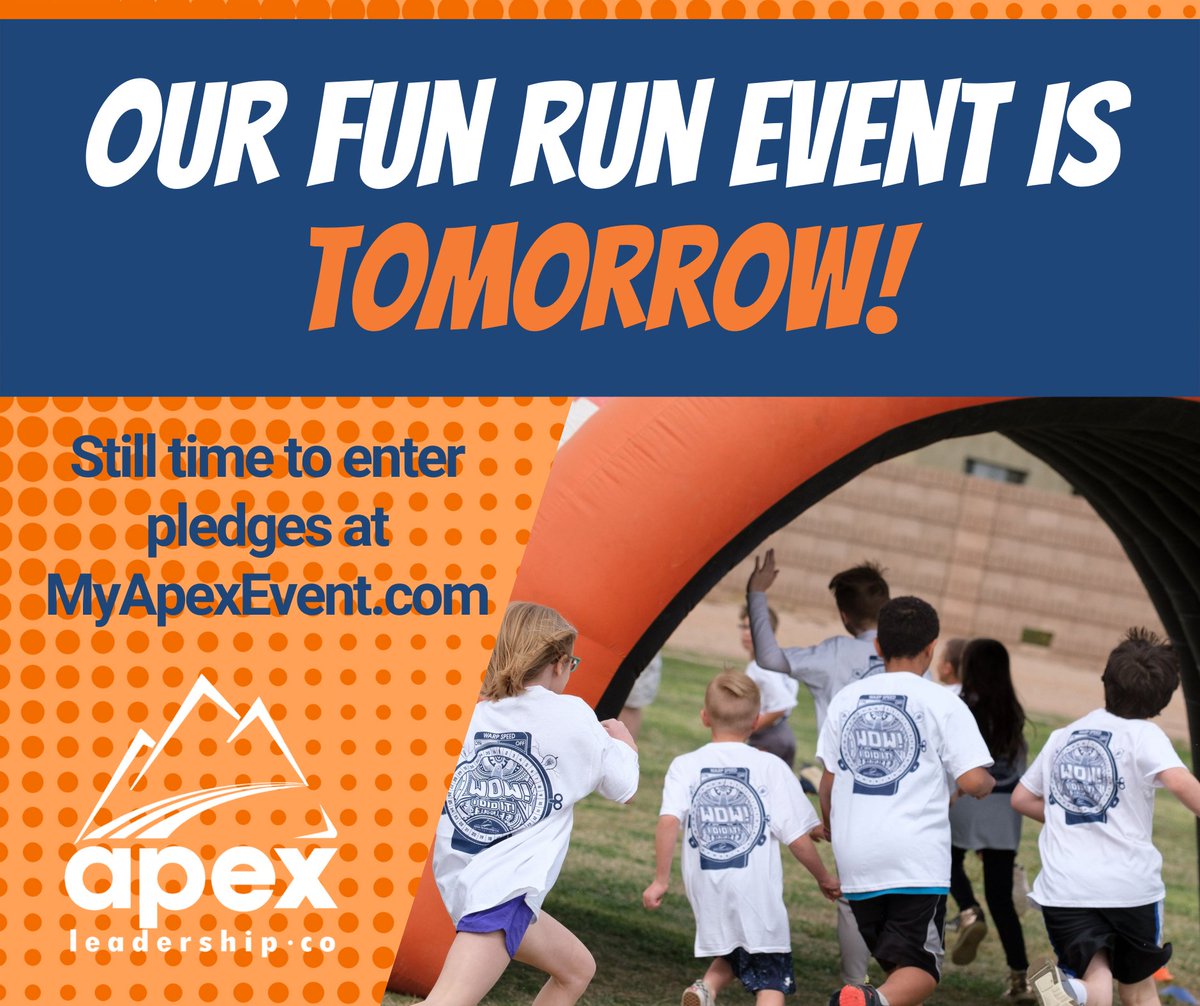 Our Apex FUN RUN event 𝗶𝘀 𝗧𝗢𝗠𝗢𝗥𝗥𝗢𝗪!
It’s been great sharing all of the leadership habits and fun the students and staff have had with the Apex program over the last 2 weeks. Now it’s time to celebrate everyone’s hard work!