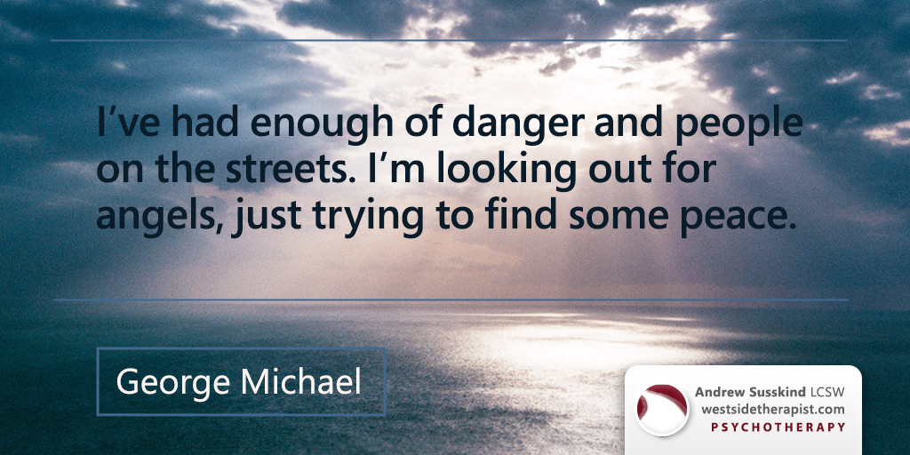 andrew_susskind's tweet photo. #WisdomWednesday - “I’ve had enough of danger and people on the streets. I’m looking out for angels, just trying to find some peace.” — George Michael #GeorgeMichael #GeorgeM #Angels #Peace #Freedom #Serenity #Danger #Watching #Guidance #Paths #AndrewSusskind #WestsideTherapis https://t.co/Dzqo2wy4Wn