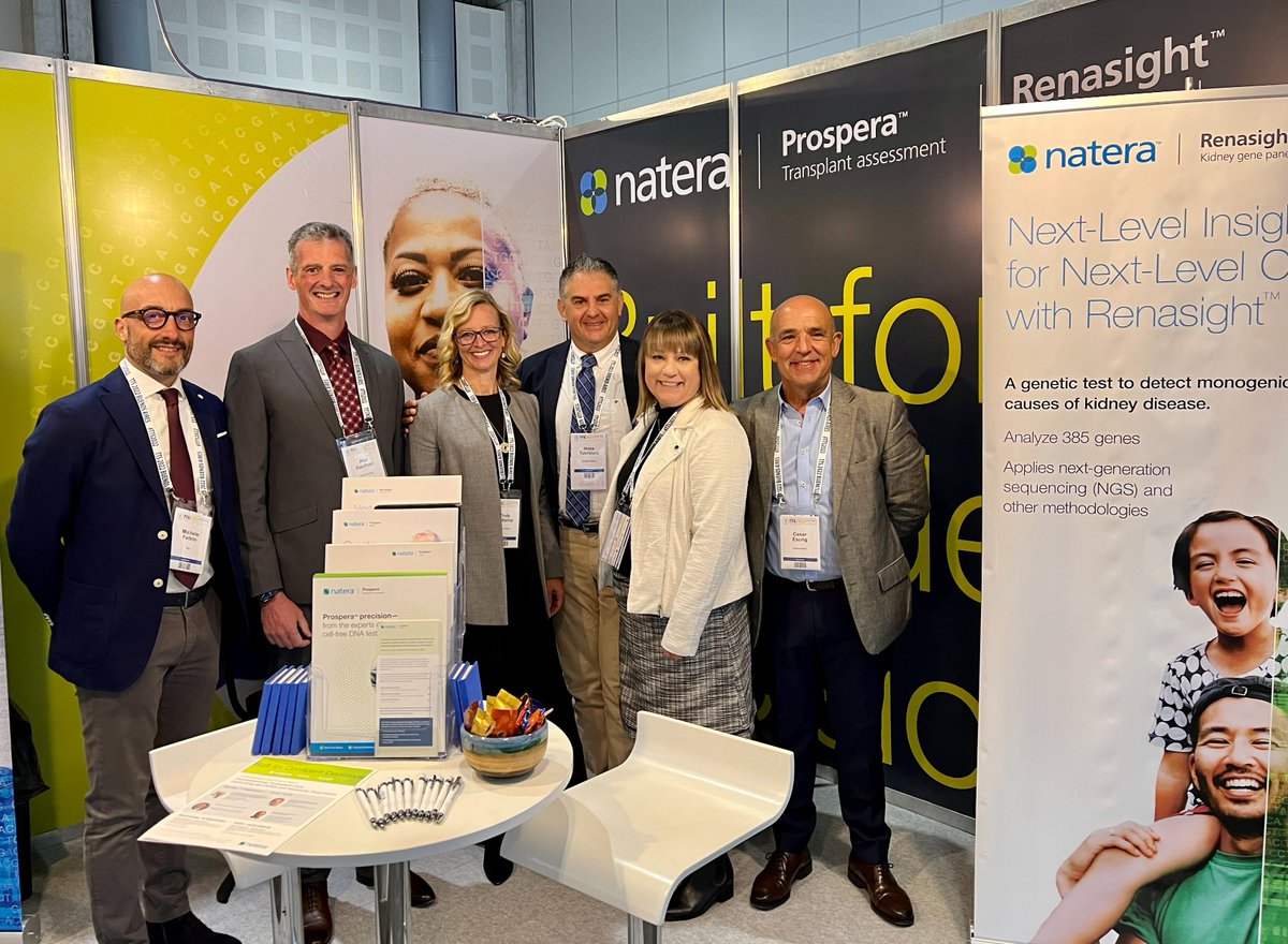 NateraNeph's tweet photo. #TTS2022 wraps up today. Stop by #Natera's booth to learn more about learn more about our #Prospera transplant assessments and #Renasight gene panel. https://t.co/Uu3QaVx4Nn https://t.co/vcRrHjOY4H