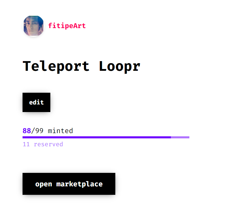 fitipeArt ꜩ Teleport Loopr 💫 SOLD OUT ️‍🔥 on Twitter "Is this