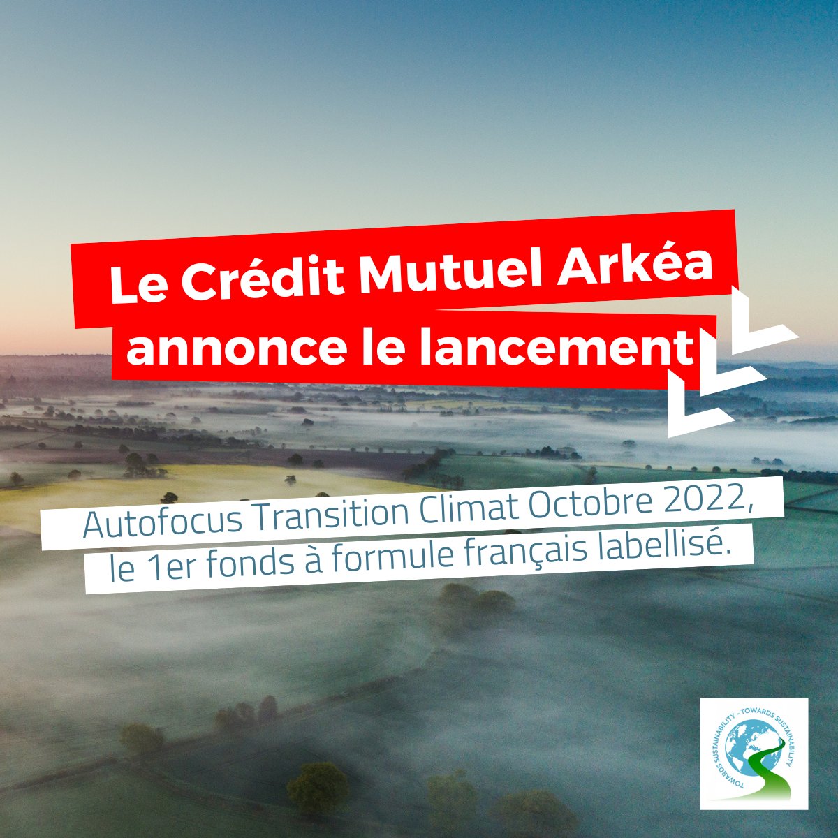 🌳  Le <a href="/cmarkea/">Crédit Mutuel Arkéa</a>  lance Autofocus Transition Climat Octobre 2022, le 1er fonds à formule français labellisé. L’investissement dans ce fonds permet de contribuer à une transition vers une économie à faible émission carbone. 👉 Le communiqué : bit.ly/3DsJZgm