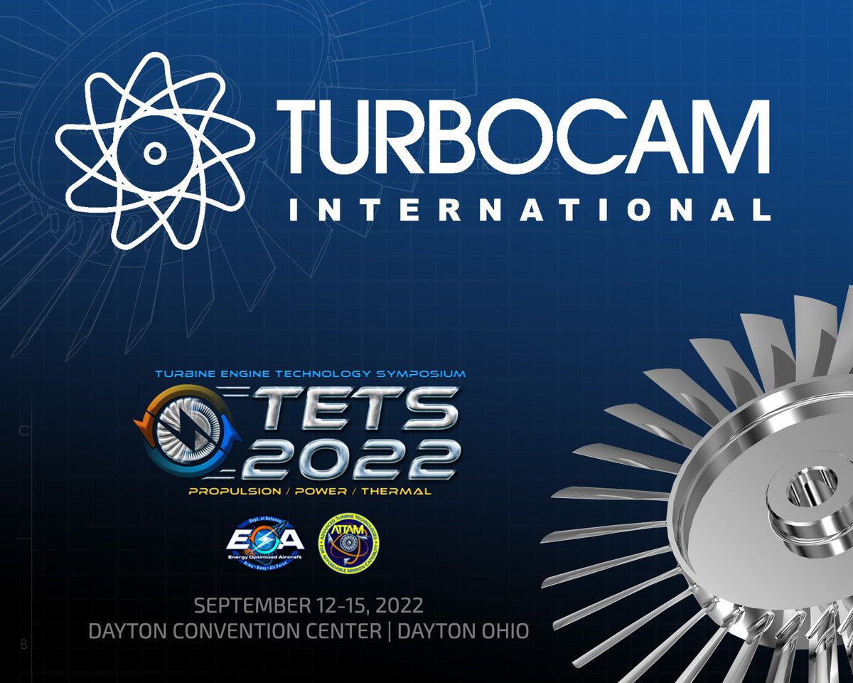 TurbocamIntl's tweet photo. TURBOCAM is excited to be exhibiting at this years Turbine Engine Technology Symposium! https://t.co/prJabfqomk