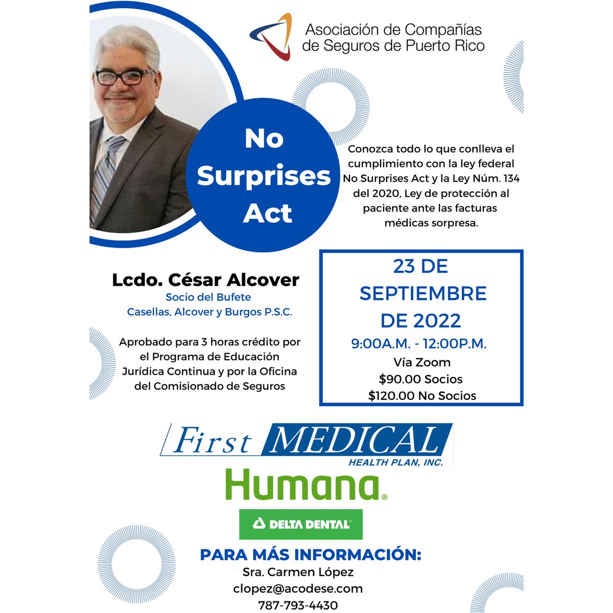 acodese's tweet photo. 🚨 Seminario Alert 🚨 

Aprobado por la oficina del Comisionado de Seguros para horas crédito. Detalles aquí  ⬇️ https://t.co/KkGboIWGtB