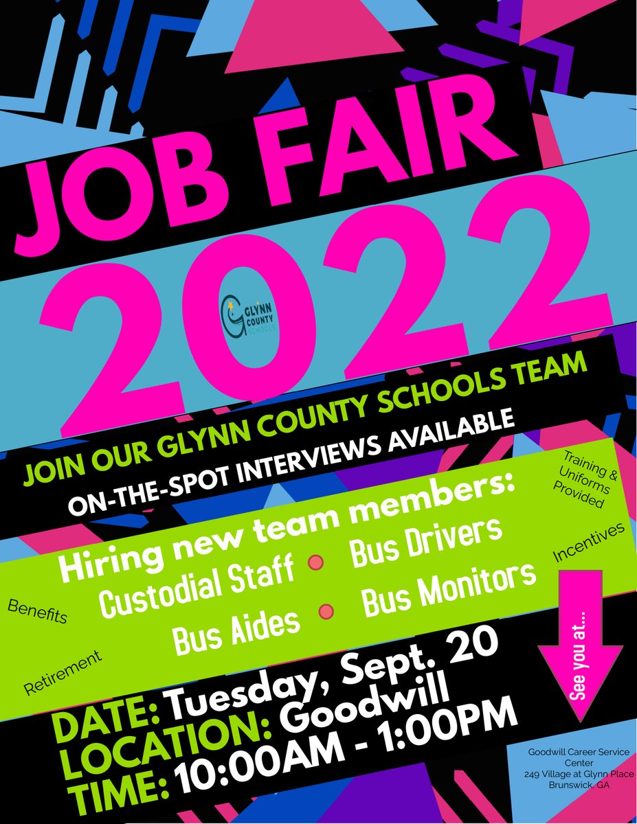 🚨 Upcoming job fair for classified staff! #strongerglynn