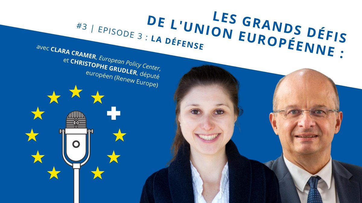 europCH's tweet photo. 📣 Le 3e épisode de la 3e saison du podcast "de Berne à Bruxelles" est là! Focus: la défense, avec Clara Cramer du @epc_eu et @GrudlerCh du @Europarl_EN/@RenewEurope!

📻 Disponible maintenant sur https://t.co/y2nnikHFFC, @Spotify, @Deezer &amp; @ApplePodcasts!

#DeBerneABruxelles https://t.co/Pamg6Yx6ON