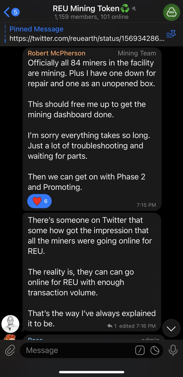 REU Mining Token tweet media