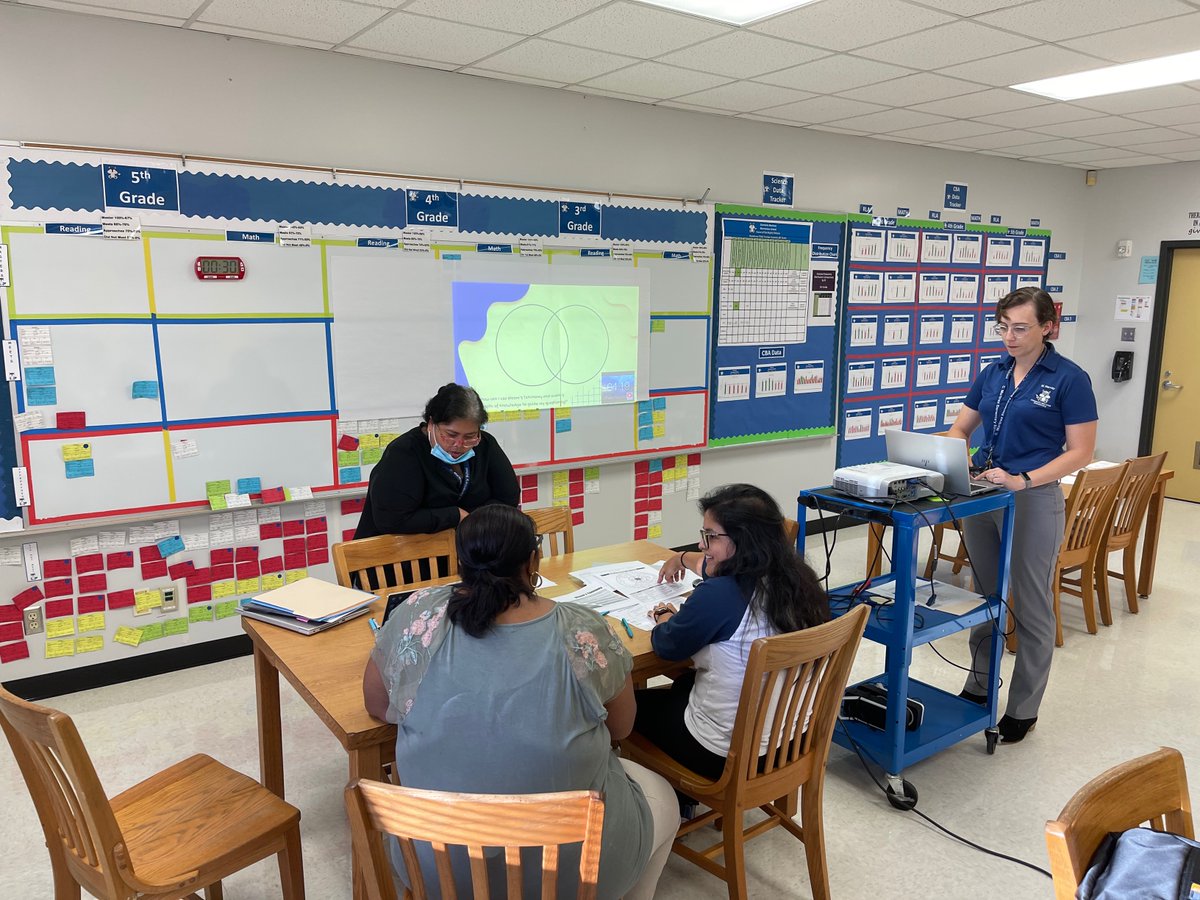 MsHarv16's tweet photo. Teachers participate in PLC to support our instructional priority by preparing pre-planned, leveled CFUs. https://t.co/ff1tfgDDgd