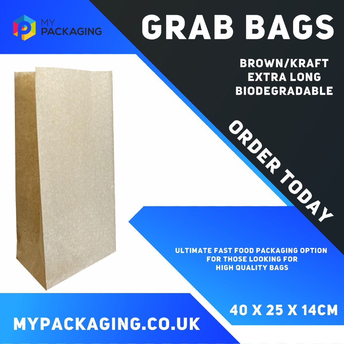 MypackagingUK's tweet photo. Extra Long Grab Bags are back in stock! Order today!
https://t.co/r8kfxiSaPs

 #UKfood #Foodblogger #Branded #TakeAwayPackaging #UK  #UKRestaurants #UKTakeAway #England #Scotland #retweet https://t.co/ZjQmeSpcJW