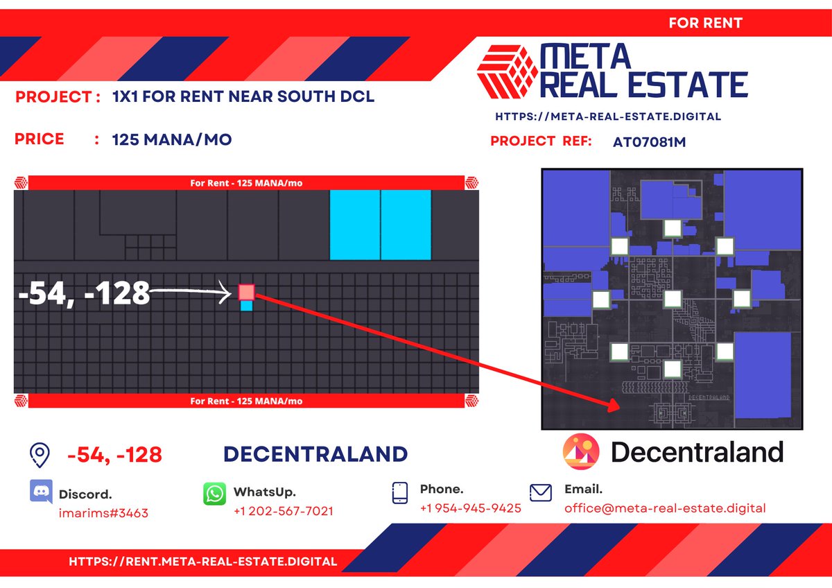 xMetaRealEstate's tweet photo. Checkout Some Of Our Newly Listed Properties For Rent Within @decentraland! π
#metaverse #meta #decentraland #sandbox #dcl #sandboxmetaverse #decentralandmetaverse #ethereum #crypto #virtualrealestate #metarealestate #opensea #eth #ether #mana #sand #realestate #bitcoin #SOL https://t.co/GLQ1Vgadu1