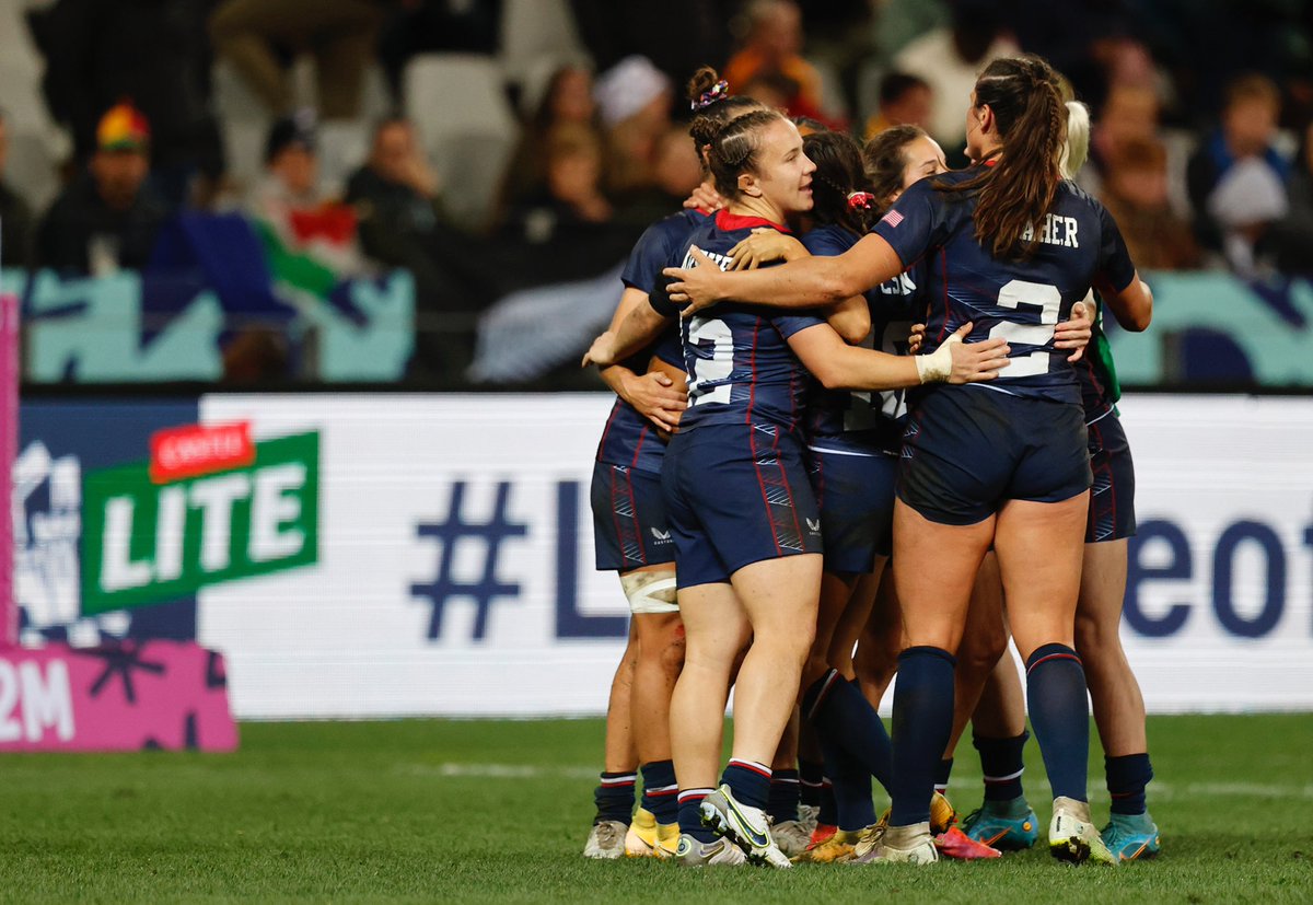 KirsheBar's tweet photo. And that’s a wrap on World Cup! Finished 4th with a lot of motivation to keep getting better. Honored to wear the jersey with this special group ❤️

#worldcup #rugbyworldcup #teamusa #olympian #rugby #rugbysevens #usarugby #athlete #teamusa #rugbyplayer #femaleathlete #TrySquad https://t.co/y3X7oekMrg