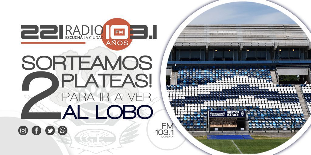 221radio's tweet photo. #221Radio #CGE #GELP | SORTEO🎁 | ¿Querés ganarte dos plateas para ver a @gimnasiaoficial ante @ArsenalOficial, mañana 21.30 horas?👇

➡️ Seguinos
➡️ Da RT

⚠️Si mencionás a un amig@ tenés DOBLE CHANCE⚠️

📢El/La ganador/a se conocerá mañana a las 13 horas https://t.co/xYFLfccSSL