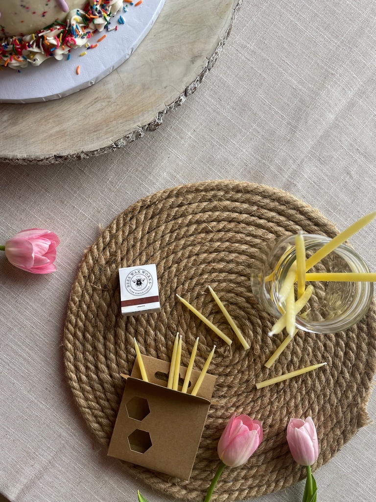 BeeswaxWorks's tweet photo. Months in the making, our 3-inch birthday candle packaging has had an eco-friendly makeover! 
⁠
Let the party begin! Purchase 24-packs of the 3-inch birthday candles online at https://t.co/TWUk24Wp2k. #beeswaxcandles #ecofriendly #canadianbeeswax https://t.co/hfEIaxvC1G