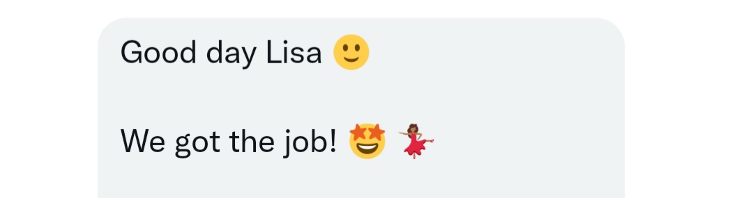mieyolisa's tweet photo. We got the job π
#CoachingWithLisa #JobFinderCoach https://t.co/WvIuPOaMKa