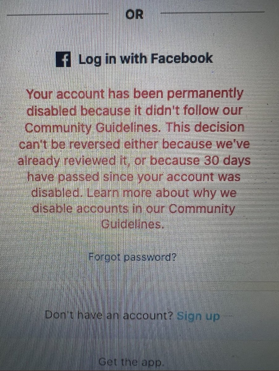 RevfoXXUS's tweet photo. We were suspended from Instagram. Not sure why (they never give a reason) but we’ll try to fight it. 

#censorship #LetWomenSpeak #WrongThink #WrongSpeech https://t.co/UHbkcDI6X7