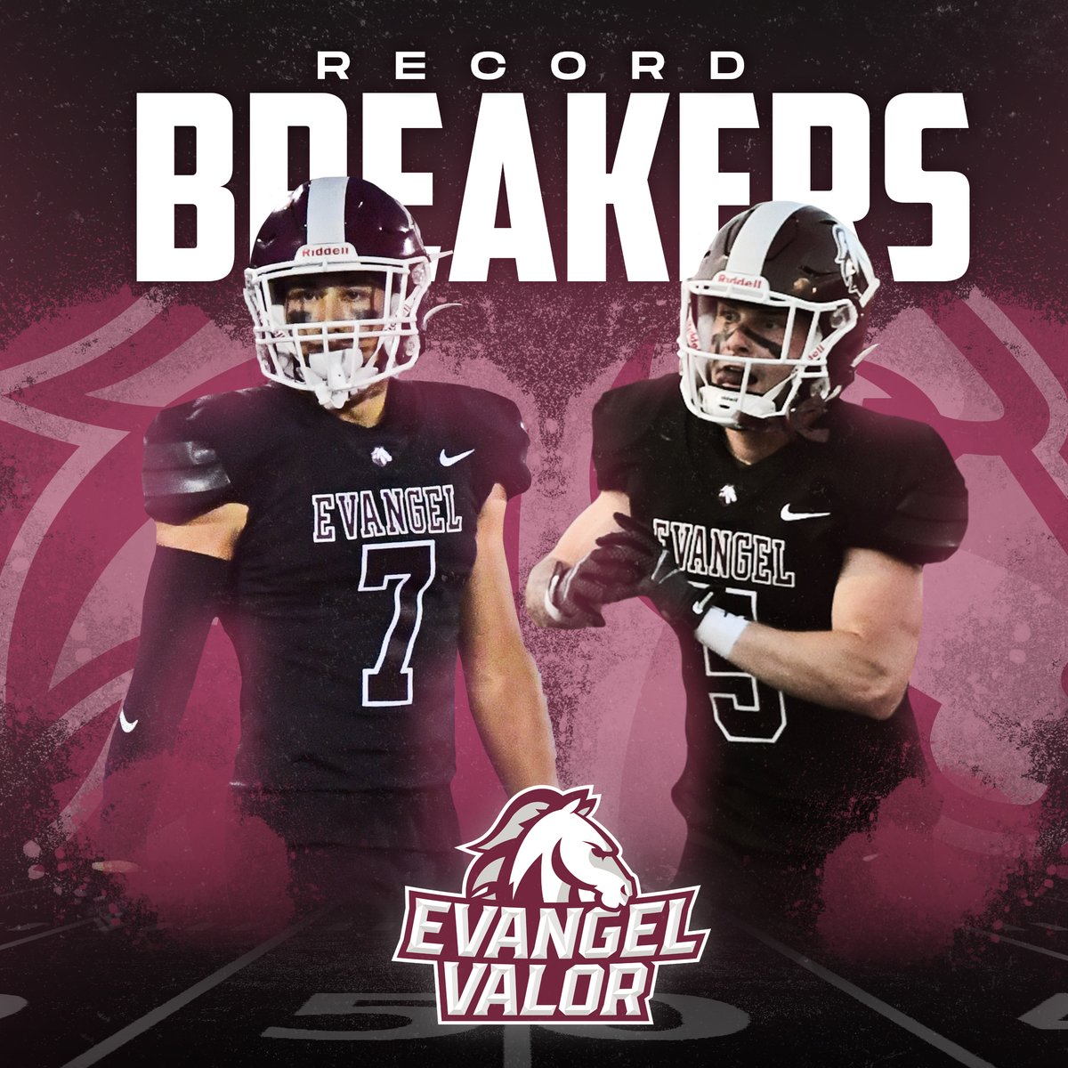 Evangel_FB's tweet photo. 🙅‍♂️ NO FLY ZONE🚧

▪️Ty White (3)
▪️Athanie Leeviraphan (3)
▪️Kolyn Eli
▪️Ian Ary

NEW EVANGEL SINGLE-GAME RECORD

#CodeMaroon 🏈 https://t.co/LEv7zqkWHI