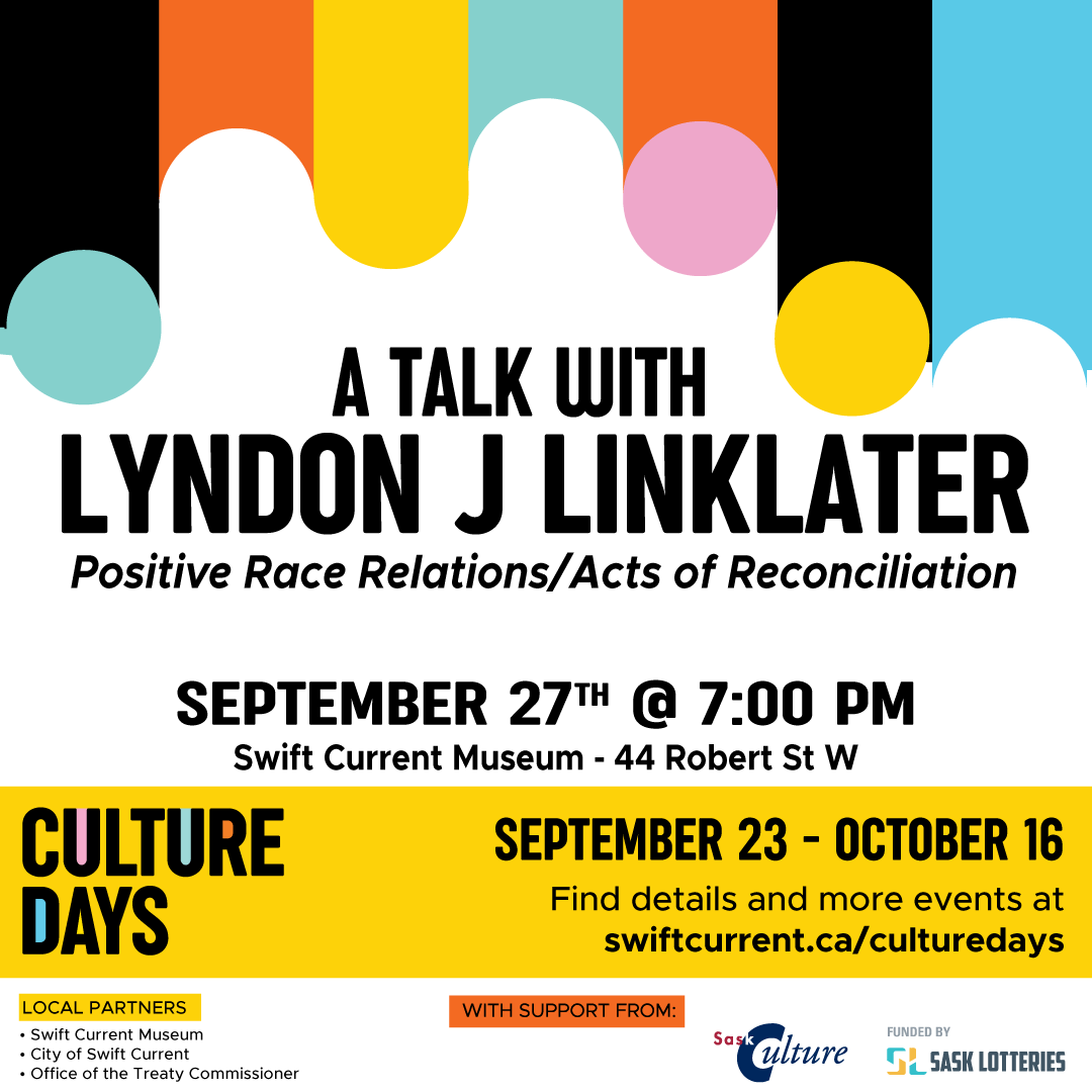 SC_Museum's tweet photo. The Swift Current Museum is pleased to host a free evening talk during Culture Days.  The event is open to everyone. https://t.co/bFDNokpkX8
