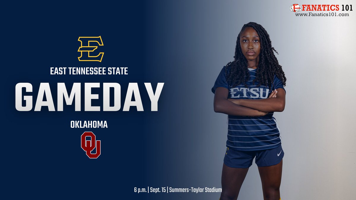 It's 🅶🅰🅼🅴🅳🅰🆈 in Johnson City 🤩

🆚 <a href="/OU_WSoccer/">Oklahoma Soccer</a>
📍 Summers-Taylor Stadium 
⏰ 6 p.m. 
📊 bit.ly/3BgfTdt
📺 es.pn/3LfDCyX

#ETSUTough