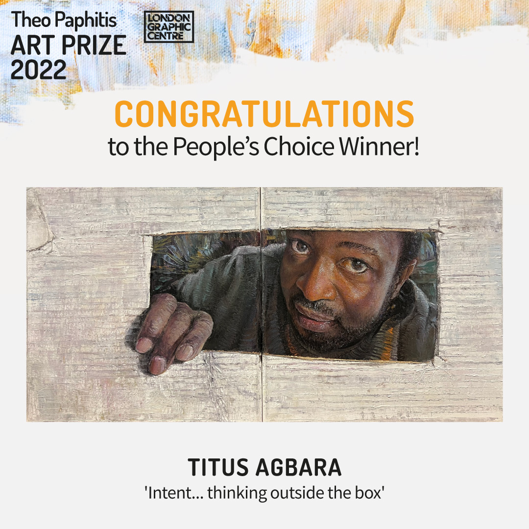 Theo Paphitis 🇺🇦 (@theopaphitis) on Twitter photo 3/4 Congratulations to the People’s Choice Winner <a href="/TitusAgbara/">Titus Agbara</a> for ‘Intent…thinking outside the box’. Titus collects £2,000 cash and £650 of vouchers from <a href="/LondonGraphics/">London Graphics</a> <a href="/RymanStationery/">Ryman</a> <a href="/Liquitex/">Henri Pech</a> <a href="/ObbyUK/">Obby</a> & <a href="/Winsor_NewtonES/">Winsor & Newton ES</a>. 3/4 Congratulations to the People’s Choice Winner <a href="/TitusAgbara/">Titus Agbara</a> for ‘Intent…thinking outside the box’. Titus collects £2,000 cash and £650 of vouchers from <a href="/LondonGraphics/">London Graphics</a> <a href="/RymanStationery/">Ryman</a> <a href="/Liquitex/">Henri Pech</a> <a href="/ObbyUK/">Obby</a> & <a href="/Winsor_NewtonES/">Winsor & Newton ES</a>.