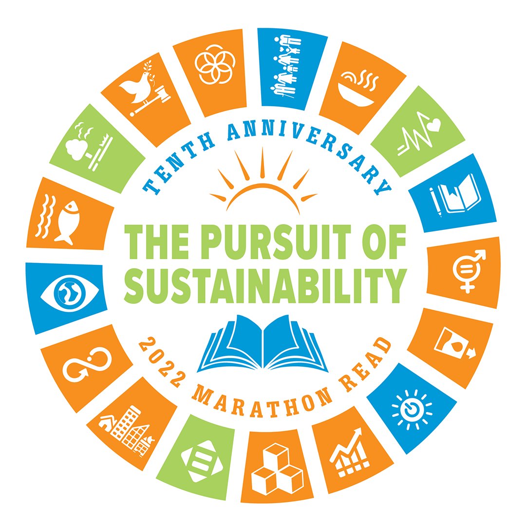 PSULiberalArts's tweet photo. Celebrate a decade of #MarathonRead TOMORROW, September 14 on Pattee Mall with 12 hours (10:00 a.m.–10:00 p.m.) of literature exploring the complex challenges of climate change and its effects on environments, economies, and cultures! @EnglishatPSU @PSULiberalArts @penn_state https://t.co/LrnyqUeeZB