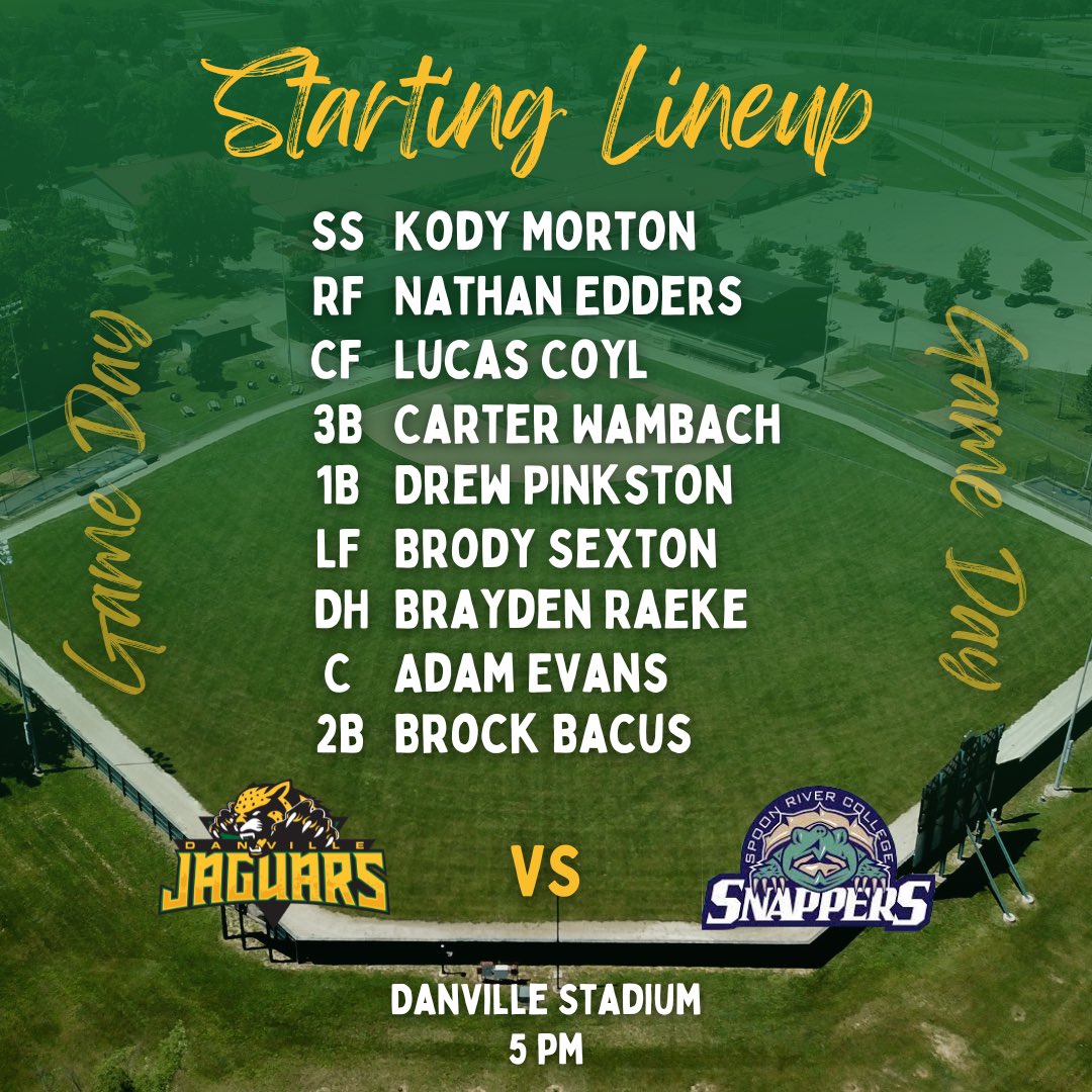 dacc_athletics's tweet photo. Today. Danville Stadium. Against Spoon River. 5 PM. ⚾️👏

Admission is free and the game is open to the public! 

@DACCBaseball 

#game #day #baseball #home #njcaa #danville #illinois #danvillejaguars https://t.co/pDgxliVmIJ