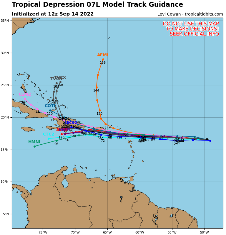 Mike's Weather Page on Twitter "Latest TD 7 spaghetti models on https