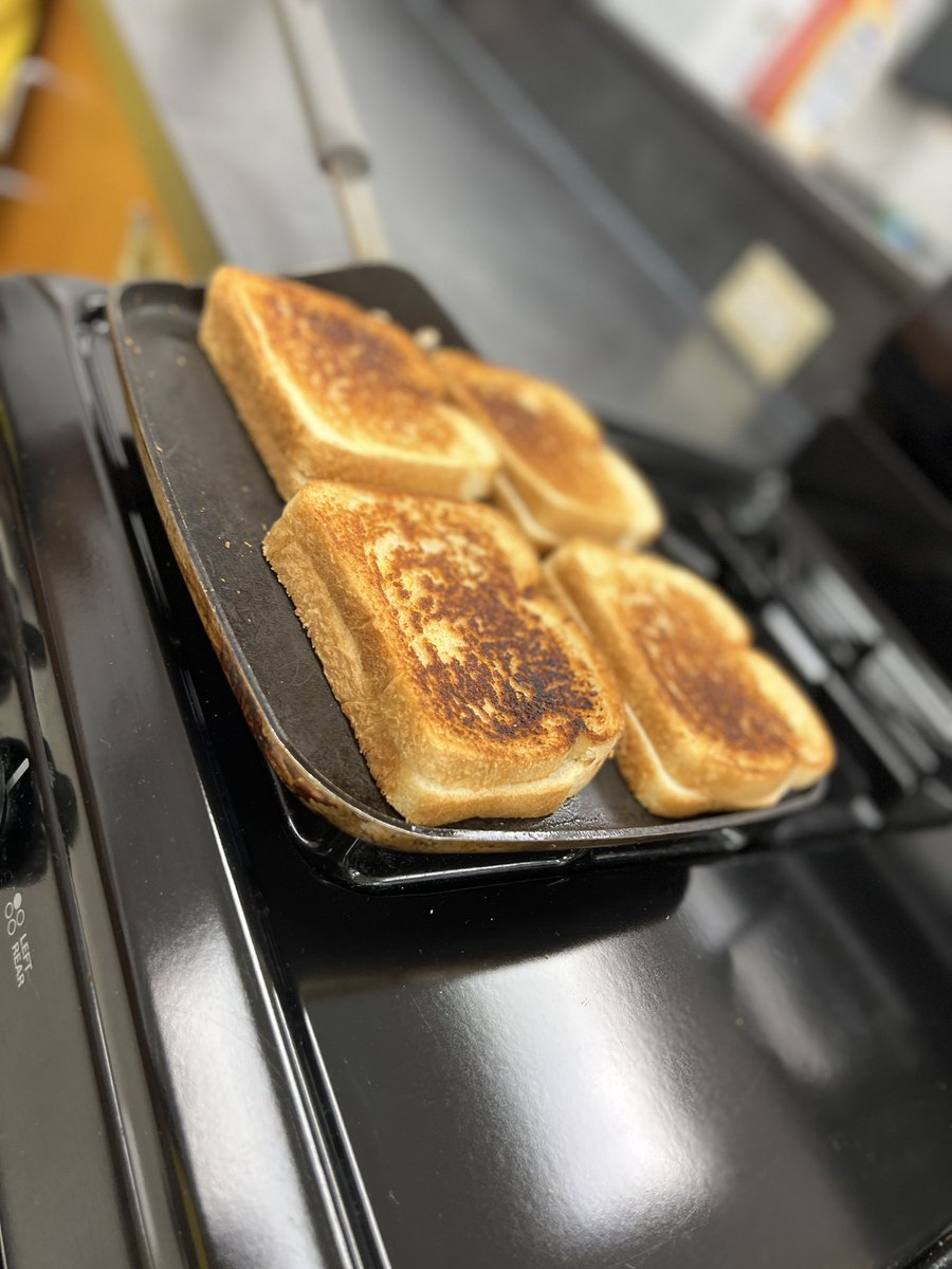 VJA_FCS's tweet photo. It ain’t easy being cheesy 🧀… grilled cheese is on the menu in Culinary Arts 1 https://t.co/FanIDP63Gx