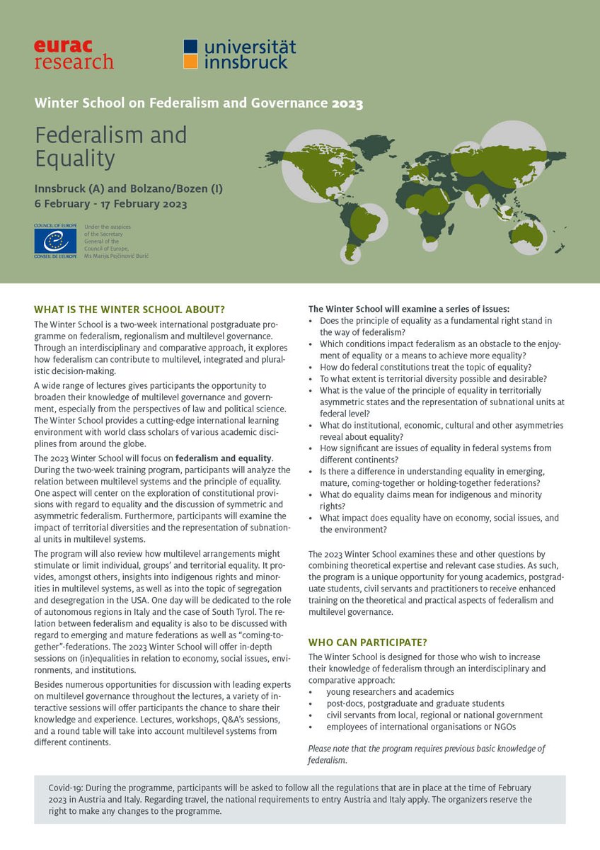 Comparative Federalism - Eurac Research tweet media