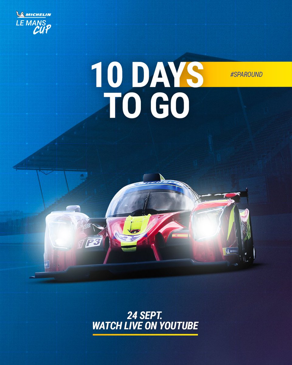 LeMansCup's tweet photo. Brace yourselves racing fans, Spa is coming! 🇧🇪 

The 2022 Michelin Le Mans Cup resumes at @circuitspa with Round 5, the #SpaRound on September 24.

#LMC https://t.co/XXUj38jJw4