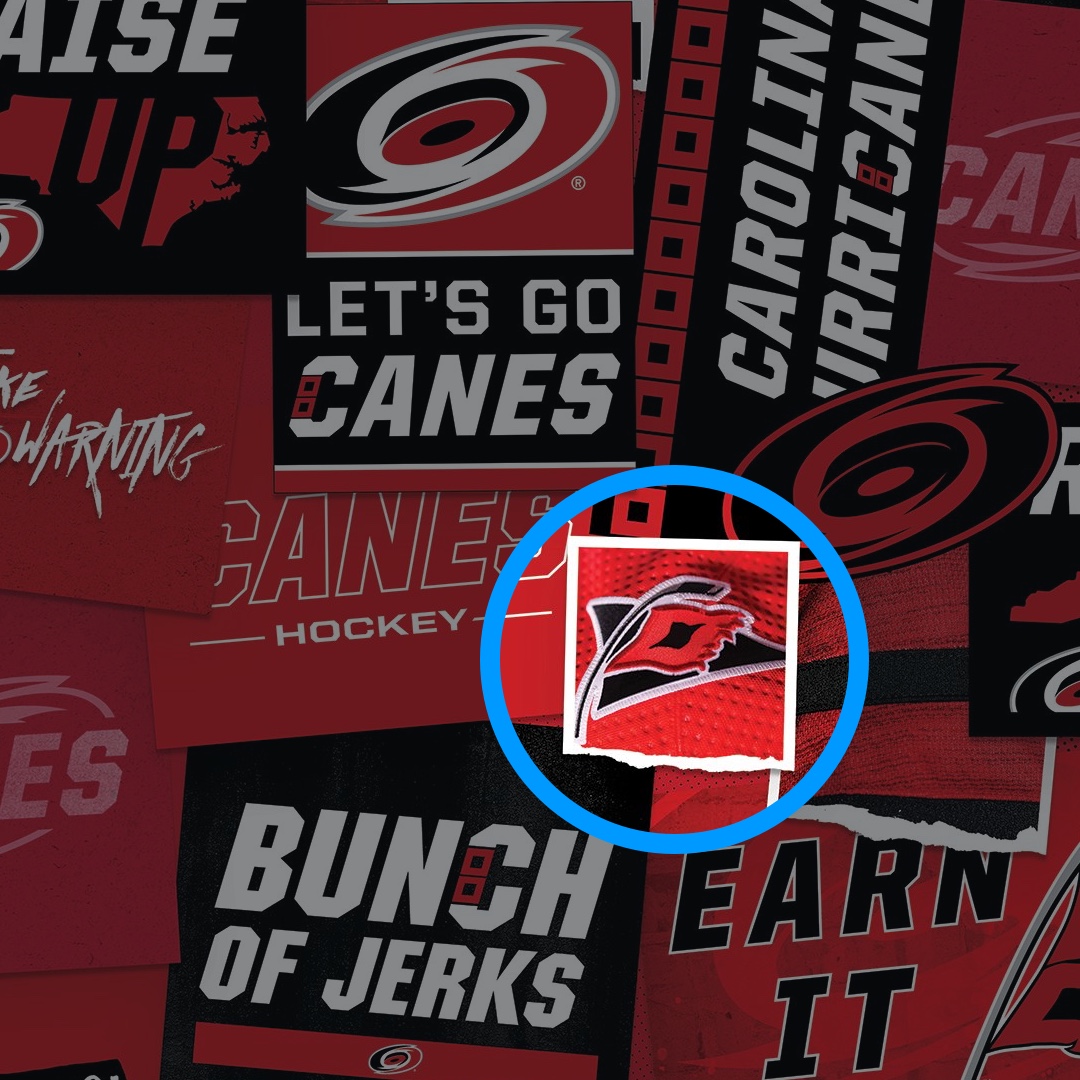 icethetics's tweet photo. The @Canes may have offered a sneak peek at their upcoming 25th anniversary third jersey this morning.

Old storm flag shoulder patch is visible on an Adidas jersey. Likely a 1997 throwback—the only red jersey the team wore thru their first 16 years in the NHL. https://t.co/c5KRNWd47d