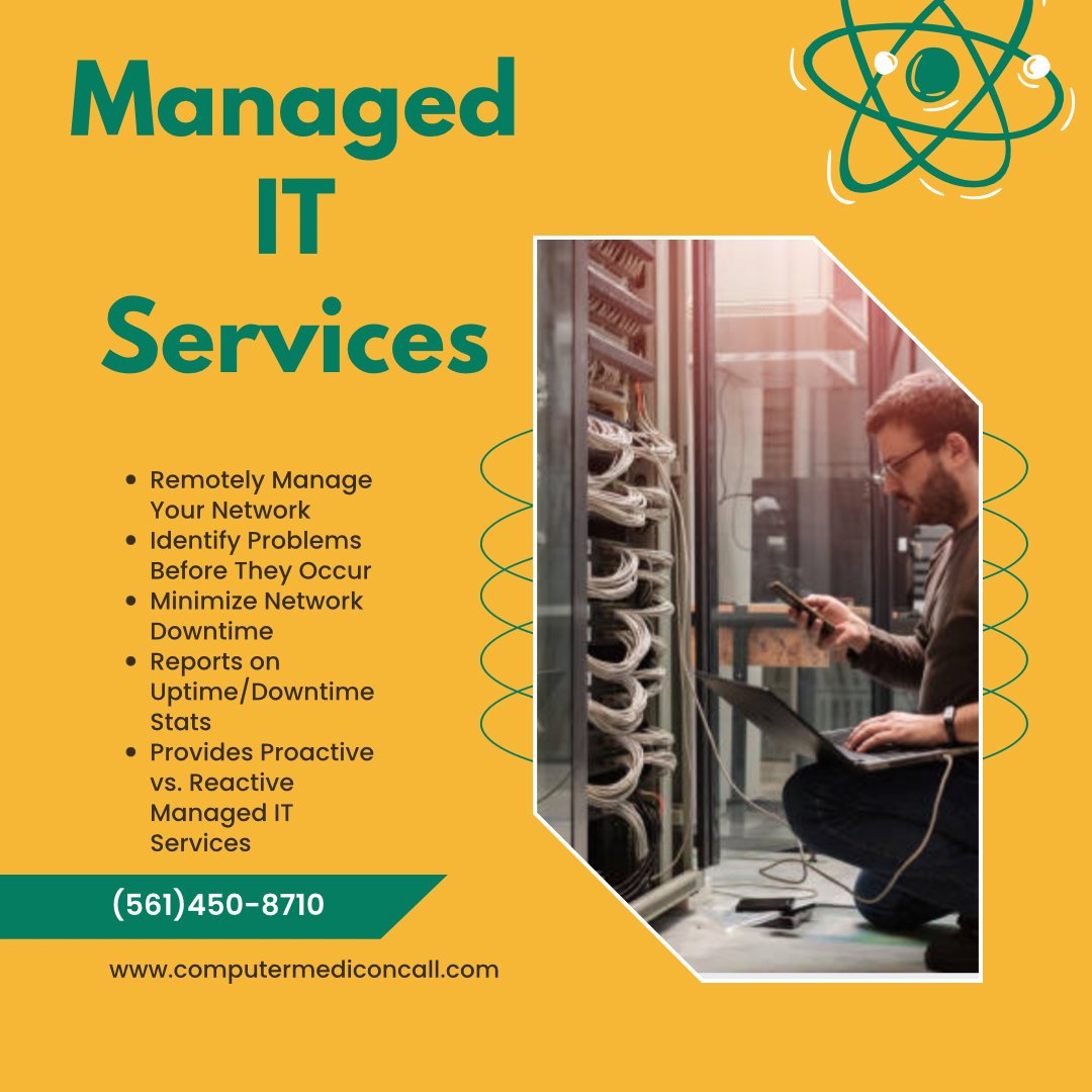 ComputerMedic14's tweet image. We strive to provide a comprehensive set of services that enable you to get your IT infrastructure back on track within no time

#ITSupport #MSP #Networking #Cybersecurity #cloudservices #bocaraton #Florida