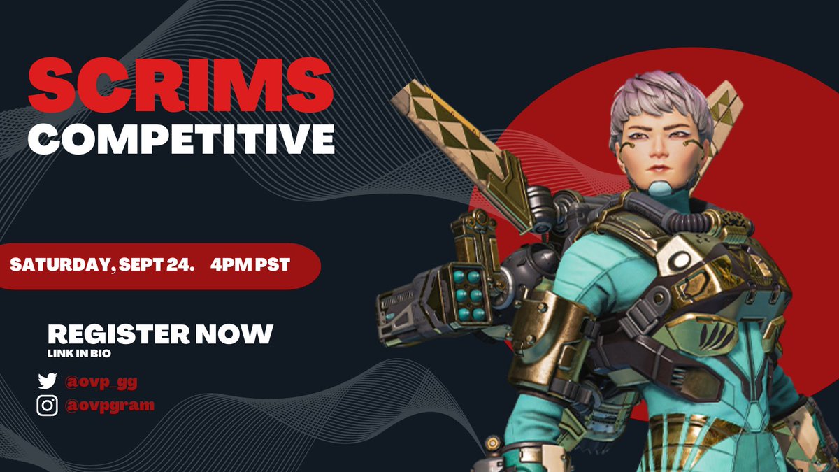ovp_gg's tweet photo. Year 3 ALGS was just announced. 

We will be hosting free scrims every weekend beginning next week on September 24th. 

Now is your time to prepare for the big leagues 🧠 

Registration is in the link in our bio. 

@playapex #apexlegends https://t.co/Oiv66tnYC4