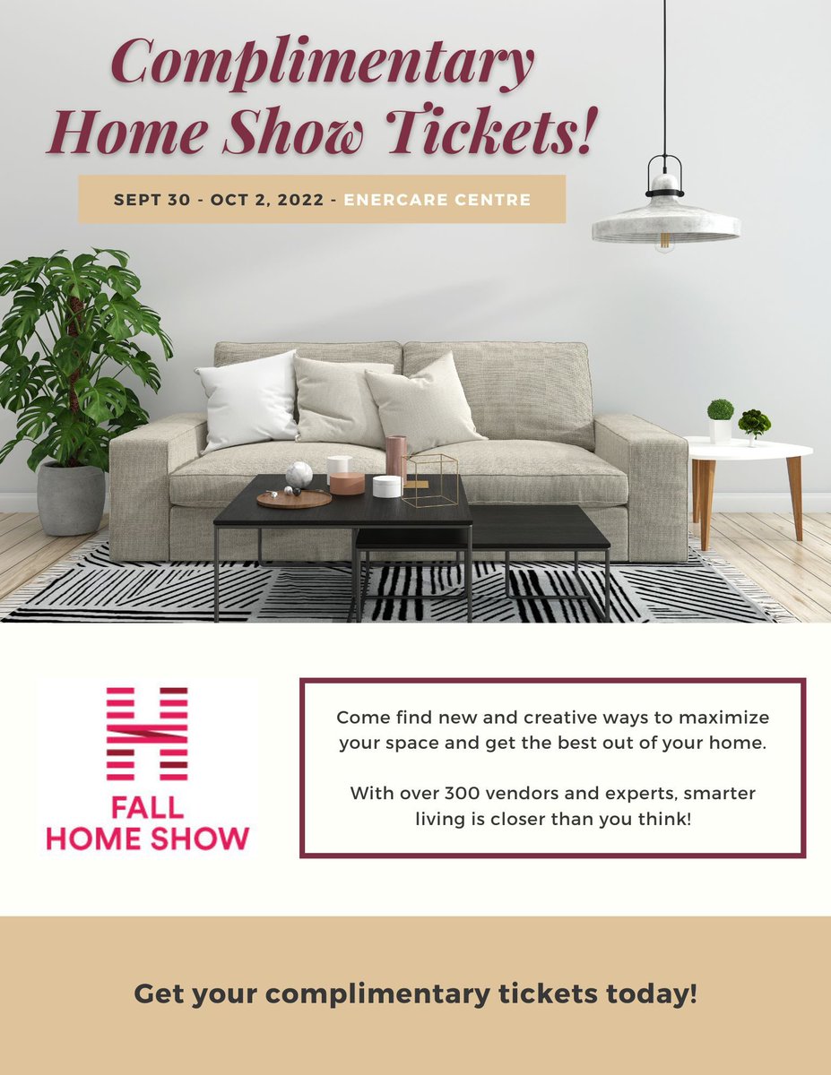 fariszarifarltr's tweet photo. βΌοΈ ATTENTION HOME LOVERS βΌοΈ
Get your complimentary tickets to the Toronto Fall Home Show here!
https://t.co/vWrurr7JSQ
#realestate #realestateinvesting #torontorealestate #gtarealestate #torontohomeshow #homeshow #fallhomeshow #tickets #freetickets #rlpsignature #toronto #gta https://t.co/JhQ0nkSlHR
