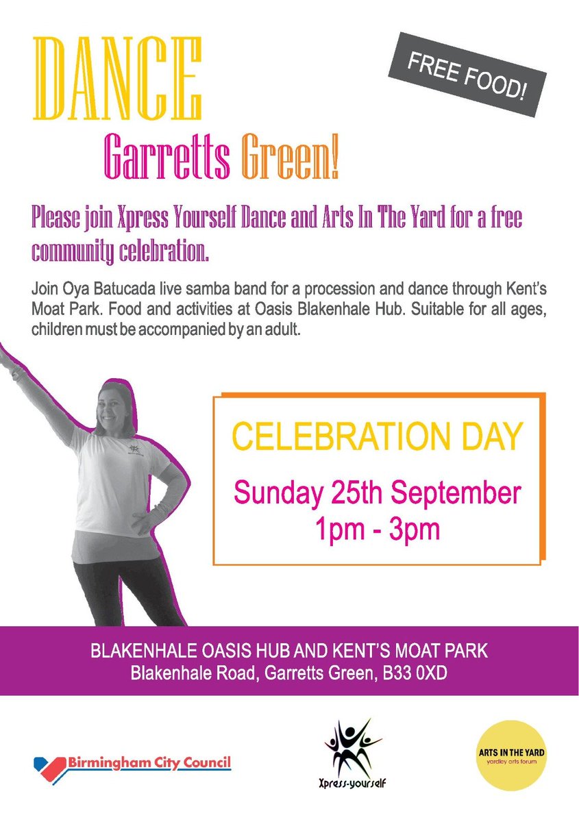 Locals have been #dancing away in our #DanceGarrettsGreen sessions to learn new dance moves for our #community #dance show! Led by <a href="/XpressYourself1/">Xpress-Yourself</a> sessions have been fun &amp; the show will be accompanied by a #samba band! Join us to celebrate the new facilities at Kent's Moat Park.