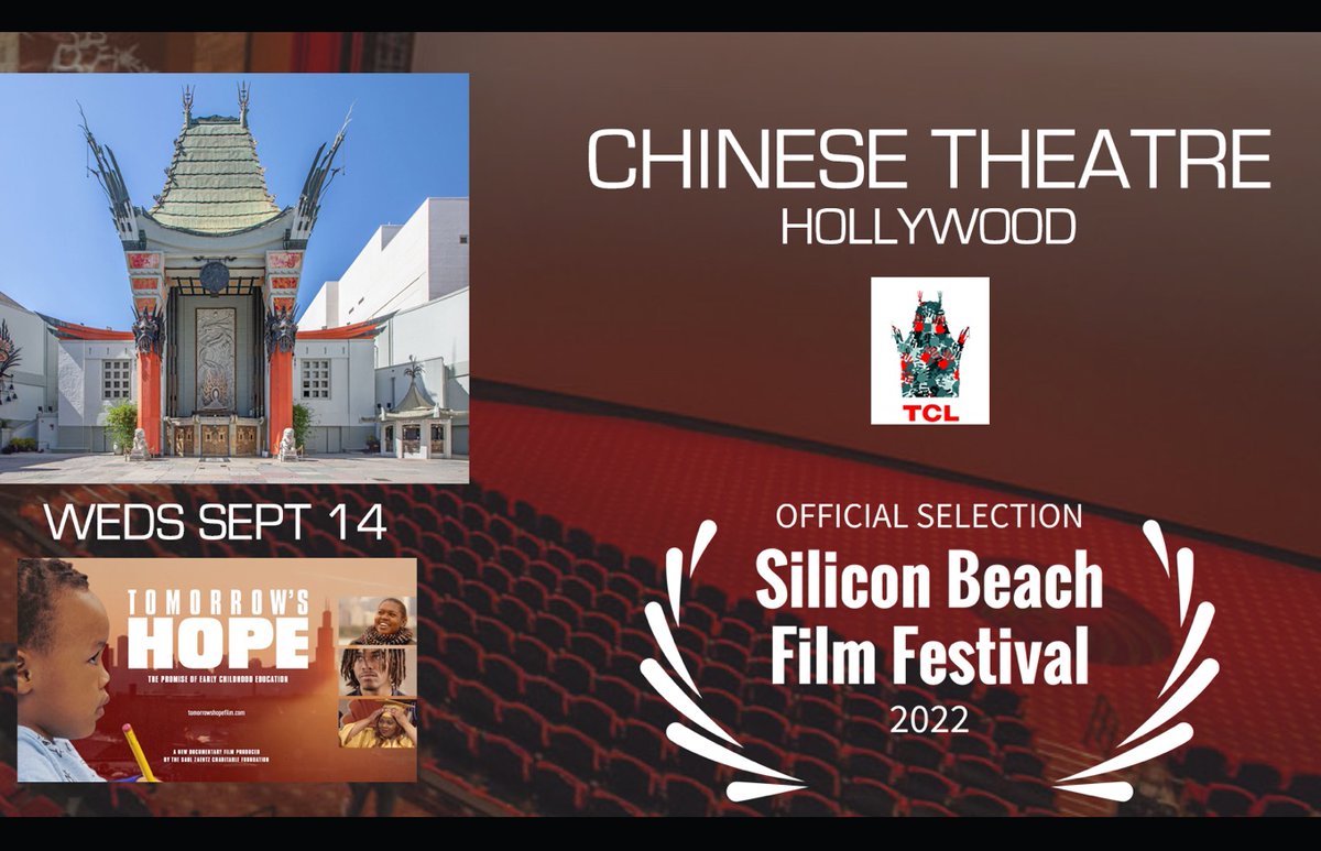 "Tomorrow's Hope" - screening at the historic CHINESE THEATRE in Hollywood - as part of the SILICON BEACH FILM FESTIVAL!

Tickets available at the door and also online!