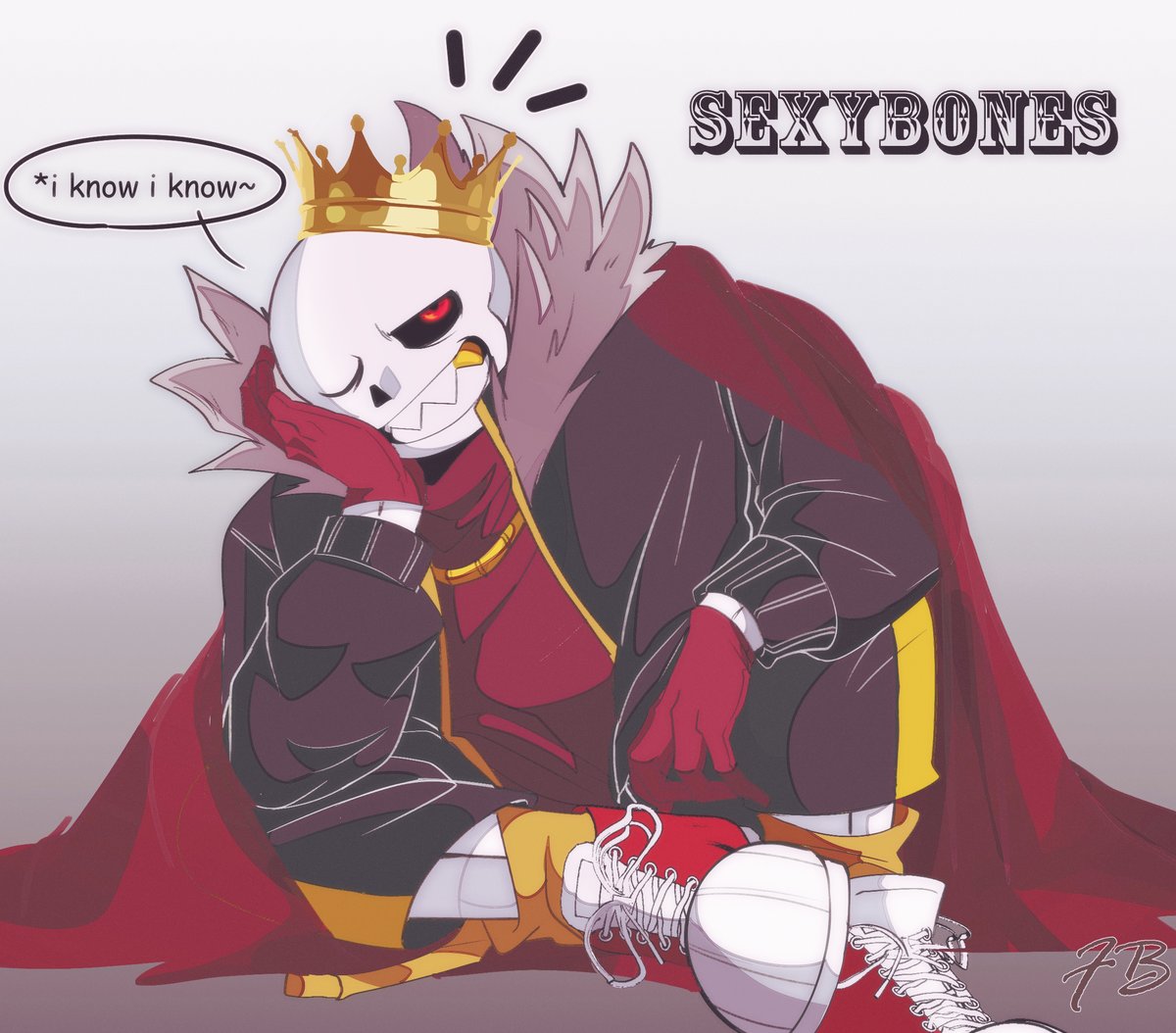 SANS AU SEXY TUMBLR MAN🎉 👑 💀🍸 #FELLSWEEP