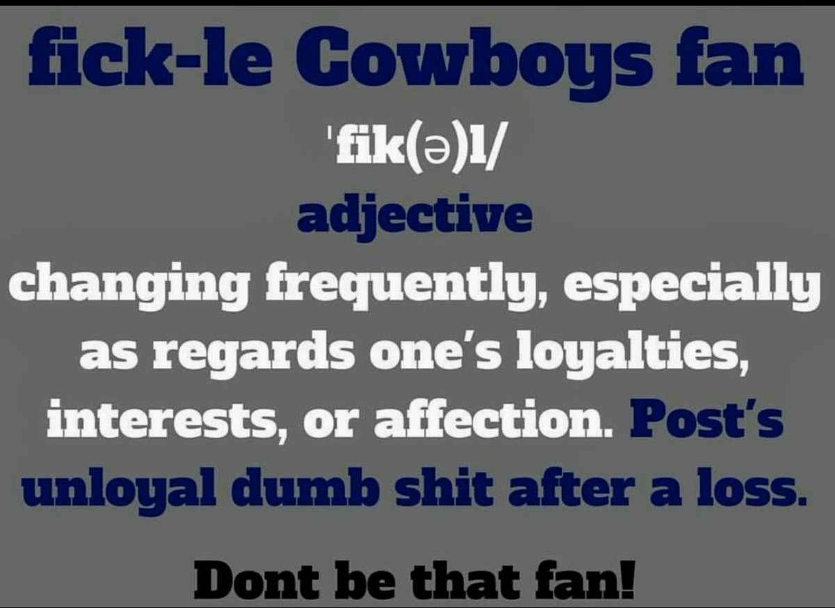 Don't be that fan! #DallasCowboys #CowboysNation DC4L