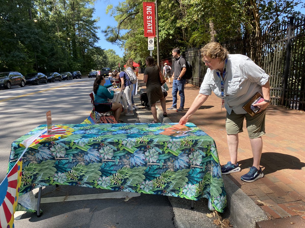 PRTM <a href="/NCStateCNR/">NC State College of Natural Resources</a> faculty and staff checking out #parkingday #thinkanddo
