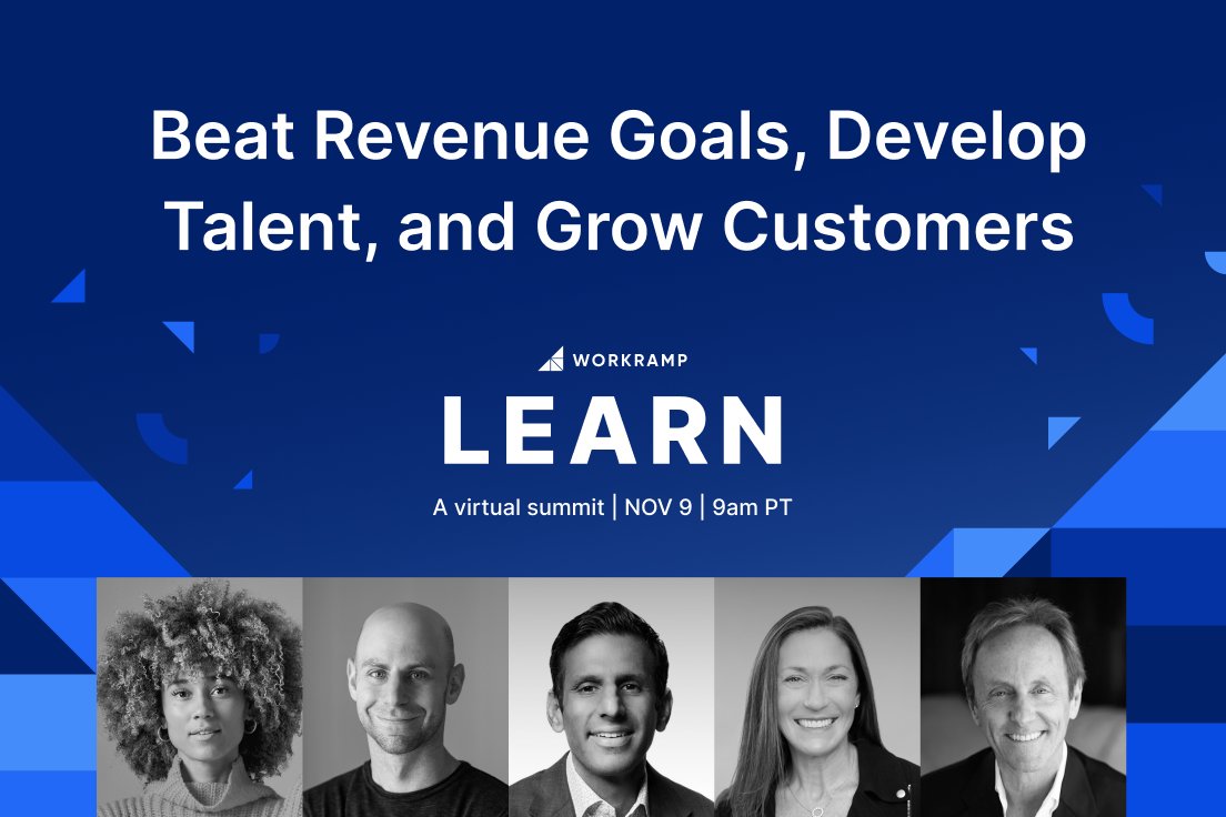 workramp's tweet photo. You're invited to WorkRamp LEARN. Hear from top People, Revenue, and Customer Educational leaders at WorkRamp LEARN. Because when you invest in learning, you become unstoppable.

Here are the details … 
🗓  November, 9th 
🕘 9 am PT
💻Virtual 

Register: https://t.co/QtUXqe11Jf https://t.co/m0fqojkefK