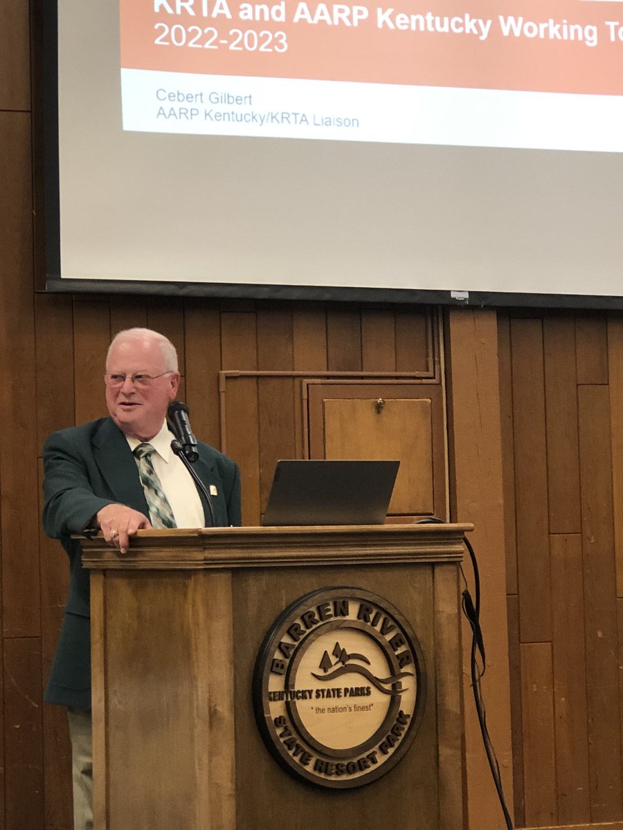 3rdRetiredTeach's tweet photo. It is always a pleasure to hear Cebert Gilbert speak. #AARP #KRTA #2022KRTAFallWorkshop #ThirdDistrictRTA https://t.co/wrbYTdEI1P