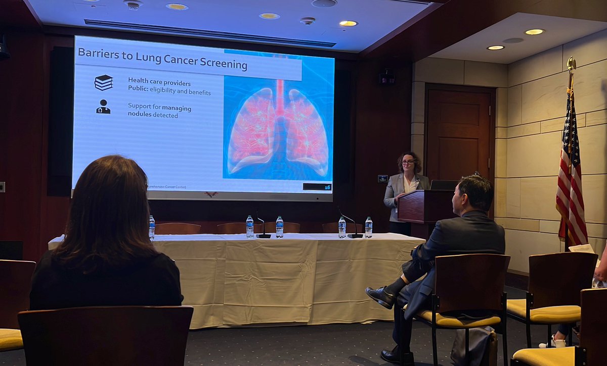 #LungCancer screening cuts mortality by up to 20%. But there is a huge health equity issue - less than 6% of those eligible participate. Thank you to our @MoffittNews team and @RoswellPark partners for carrying this importance message to members of congress today. #MoffittDCFlyIn