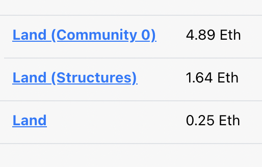 Land Floors are now broken up into buckets:
- Lands in Community 0
- Lands with structures on them
- All other land

Wallet page has also been updated to break out lands the same way.

Portfolio values should be more accurate now.

wolfgame.tools/floors