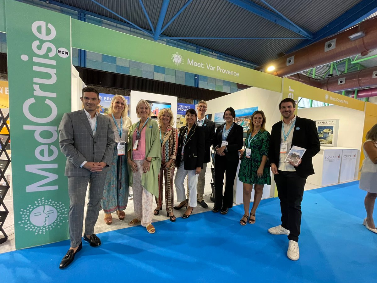 CruiseVarPce's tweet photo. 1ère journée au salon Seatrade Med Malaga, la délégation varoise en force pour promouvoir les attraits touristiques de la destination. Un agenda bien rempli. #ccivar #visitVar #mysaintraphael #sainttropeztourisme #officedetourismedefrejus @CruiseVarPce https://t.co/srP8dqHeyx